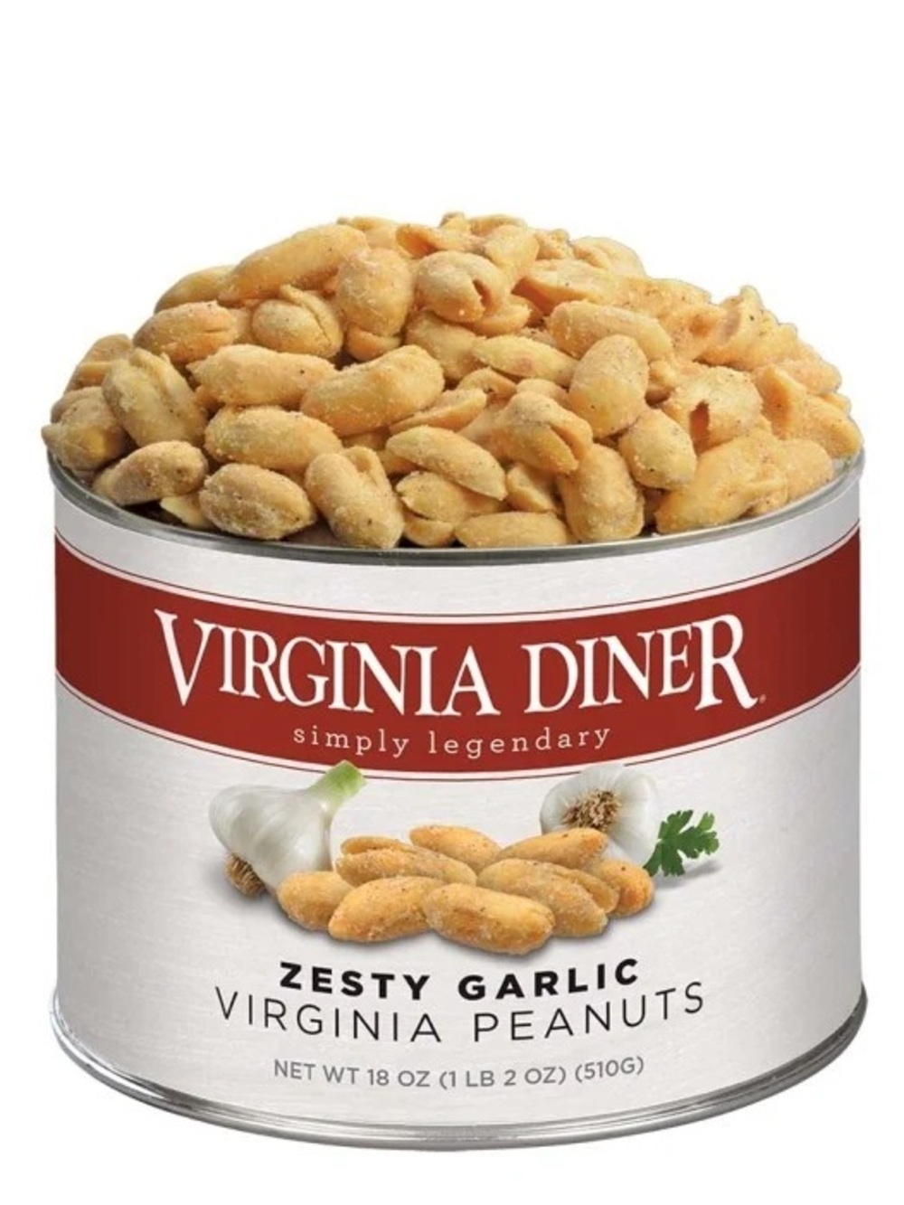 9 oz Can Zesty Garlic Virginia Peanuts